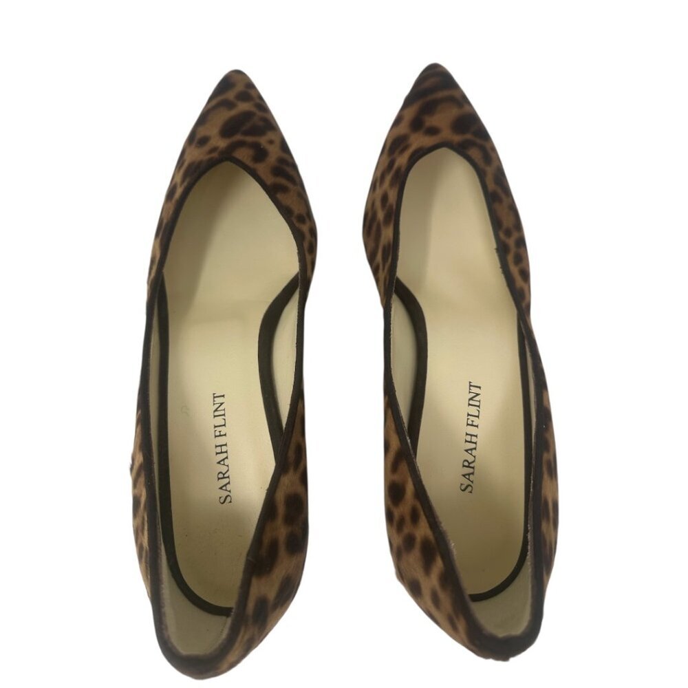 New Sarah Flint Perfect Emma Chocolate Leopard Haircalf Pointed Toe 50mm Pumps 8 - Picture 6 of 15